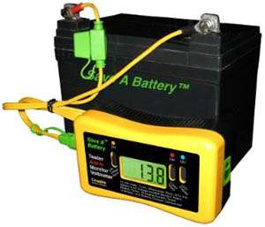 Save A Battery 1295 12 Volt Battery Alarm Monitor with Load Tester and 