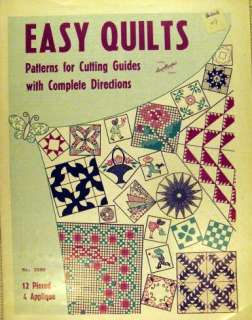 1960s vintage booklet EASY QUILTS quilting patterns  