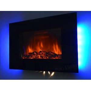   Glass Electric Fireplace Heater with Log and Backlight GV 510ELB