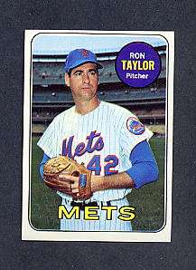 1969 Topps #72 NY Mets RON TAYLOR EM NM A13  