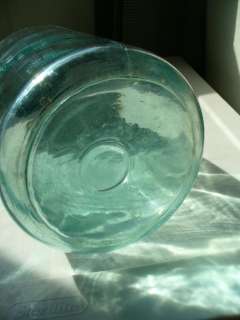   Glass Ball Mason AQUAMARINE Mason Jar 2 Quart ZINC LID  