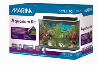 MARINA GLASS BASIC 10 GALLON AQUARIUM FISH TANK KIT  