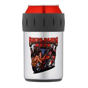  Thermos Can Cooler Koozie Bikes Babes and Beer   Harley 