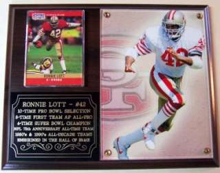 Ronnie Lott #42 49ers Legend NFL Photo Plaque HOF  