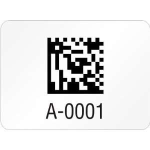  Custom 2D Barcode Label, 0.75 x 1 Matte Paper (removable 