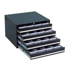   Modular Short Drawer Cabinet (4) 3 Drawers, Black