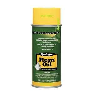 REM OIL 4oz Remington Lubricant Spray w/Teflon Hunting Gun Firearm 