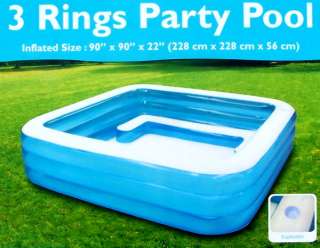   Inflatable Swimming Pool Wading 7.5 x 7.5 Square x 22 Deep  