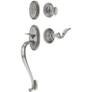 Georgetown Entry Lock Set in Antique Pewter Finish with Left Handed 