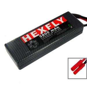 Redcat 5800 LIPO Battery   7.4V 2S 30C Hard Case Banana 4.0 Connector 