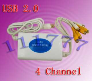 Channel USB 2.0 Video Capture Grabber Quad DVR CCTV  