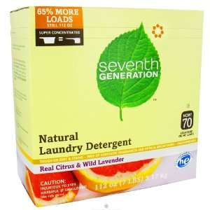 Natural Laundry Detergent, Real Citrus & Wild Lavender, Powder, 112 oz