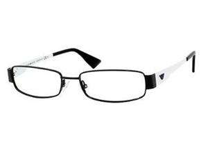  Emporio Armani Authentic 9661 OMM0 BLACK WHITE Designer Men Eyeglasses