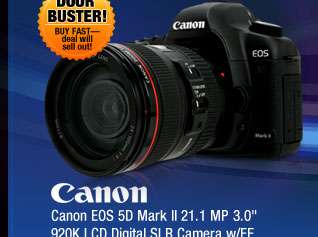 Canon EOS 5D Mark II 21.1 MP 3.0 920K LCD Digital SLR Camera w/EF 24 