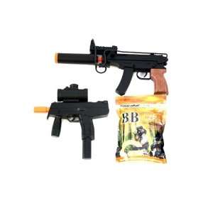  2x Spring Airsoft Gun Package VZ61 SMG and MP9 TMP w 
