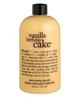 philosophy vanilla birthday cake ultra rich 3 in 1 shampoo, body wash 