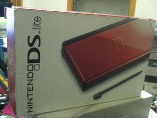   DS Lite Crimson & Black Handheld System / Video game console  