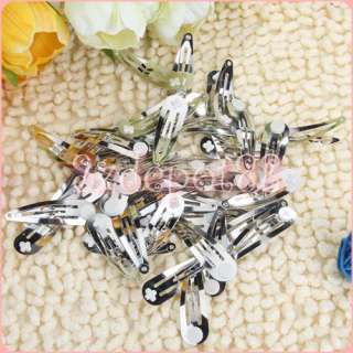 French Barrette Prong Alligator Pinch Brooch Pins Snap Hair Clips Pad 