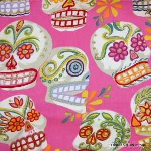   Skulls on pink by Alexander Henry Fabrics Arts, Crafts & Sewing
