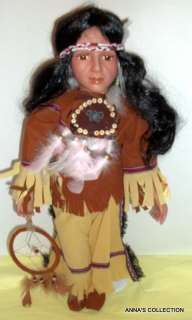 THE CRIMSON COLLECTION NATIVE AMERICAN PORCELAIN DOLL  