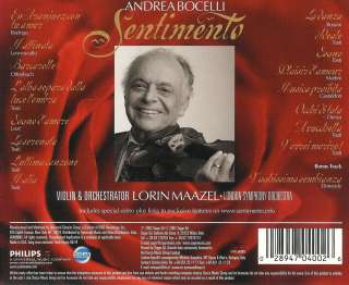 Andrea Bocelli   Sentimento   Special Limited Edition CD 028947040026 