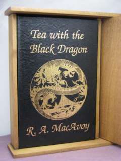 tea chest ed, signed by 3, Tea with the Black Dragon by R A MacAvoy 