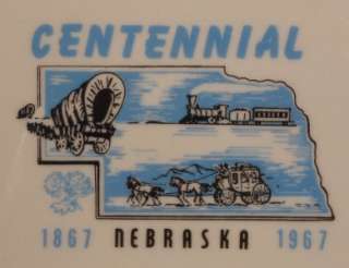 Vintage 1867 1967 Nebraska State Centennial Plate Commemorative 
