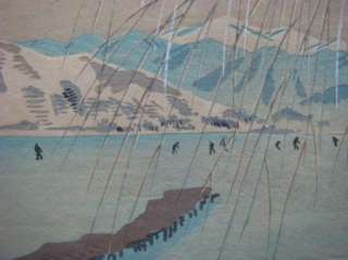 Vintage Japanese Ice Skating Print Tomikichiro TOKURIKI  
