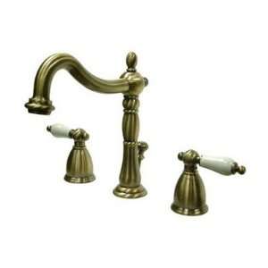  Lever Handles and Pop Up Drain Finish Vintage Brass