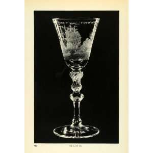  1939 Print Antique 18th Century Goblet Glassware Nautical 