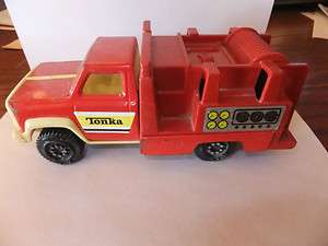 Old Vintage Antique Tonka 606 Fire Truck Red Made in The USA Metal 