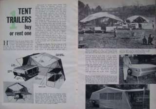 1963 TENT Camping TRAILERS Pop up Campers APACHE NIMROD Original 