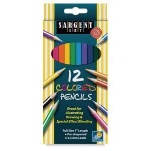  Sargent Art Colored Pencils   Colored Pencils, Set of 12 