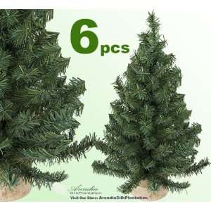  SIX 12 Artificial Mini Pine Trees for Christmas 