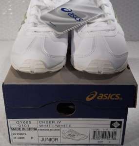 Asics Cheer IV Cheerleading Shoes Junior Size 2   QY665 0101   NEW 