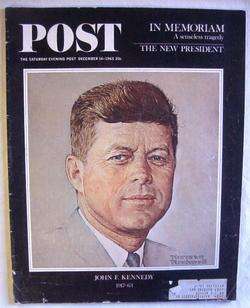 1963 December 14 Post John F. Kennedy   Norman Rockwell  