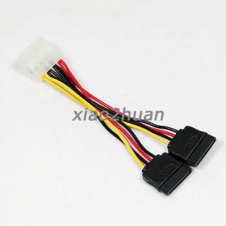 IDE to 2 Serial SATA ATA Splitter Power Adapter Cable  