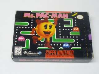 Super Nintendo SNes Ms Pac Man Game In Box  