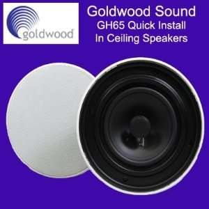   Sound GH65 Round 6.5 In Ceiling Quick Install Speaker Pair New Car