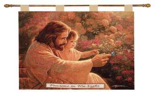 Precious In His Sight Religious Christian Wall Tapestry  