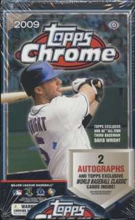 2009 Topps Chrome Baseball Hobby Box Sealed NEW 2 AUTOS  