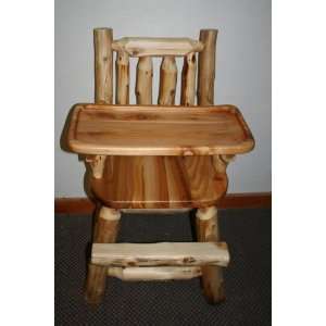 Heritage Cedar Log Baby High Chair