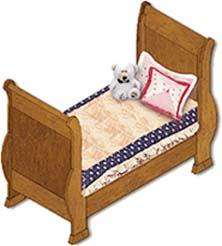 Baby Nursery Classic Sleigh Bed / Crib Furniture Plans  