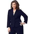 AGB Plus Size Gray Stretch Suiting Three Button Jacket & Pants   Plus 