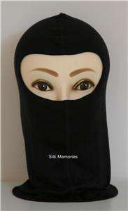 New Silk Motorcycle Motorbike Skiing Balaclava Black  