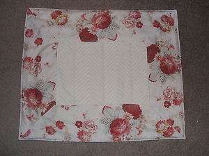 Red Norfolk Rose Country French Bath Mat Kitchen Rug Waverly  