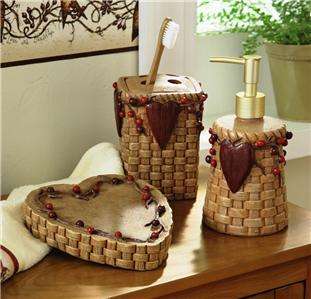 Country Heart Bathroom Accessories  