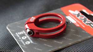 CNC Seatpost SEAT Clamp Titanium Ti bolt 34.9mm RED  