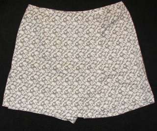 Bill Blass sz 12 Womens Beige Skort Skirt Shorts NT13  