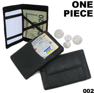 BLACK LEATHER MAGIC WALLET Pocket Card Safely Holder  